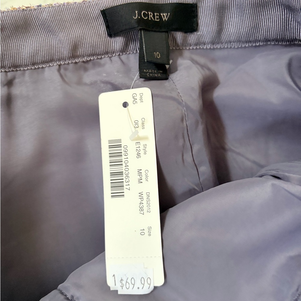 J. Crew Lavender-Blend Tweed Zip-Front Pencil Skirt - Picture 4 of 5